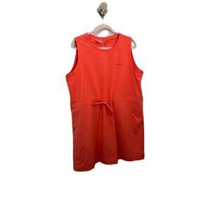 Columbia Bogota Bay Mini Shift Dress Tie Waist Women XXL Coral Juicy